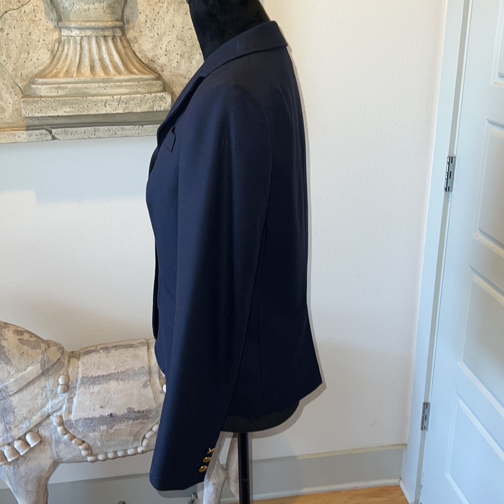J. Crew Navy Single-Breasted Blazer with Gold Buttons - Picture 4 of 10